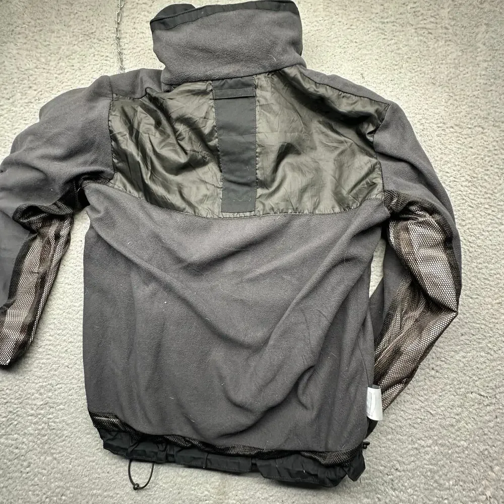 Helly Hansen Crew Hooded Midlayer Jacket Mens Medium Black Polartec Helly Tech